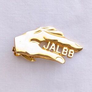JAL 88 (Japanese Airlines?) Hand Tie Clip Clasp Vintage Jewelry Gift
